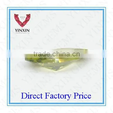 Brilliant Olive Green Cubic Zirconia Marquise 5X2.5mm CZ photo-2