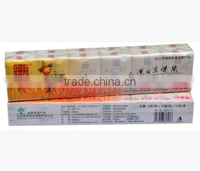 OEM High Quality 210mm*210mm Pocket Tissue Unbleached Handkerchief Paper photo-2