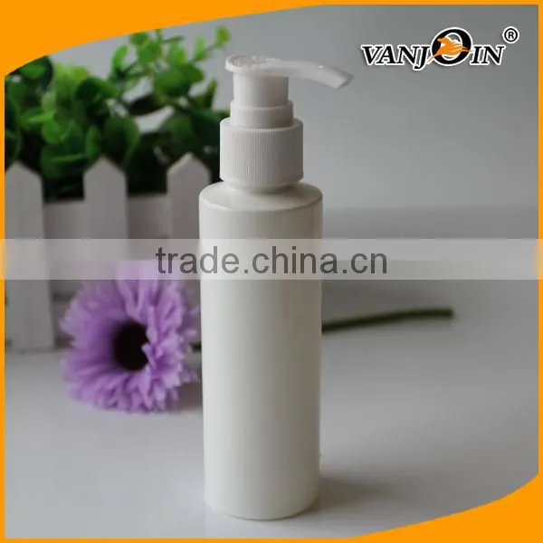 Vital White Cylindrical Empty Lotion Bottle With Pump 4 Oz. Size photo-4