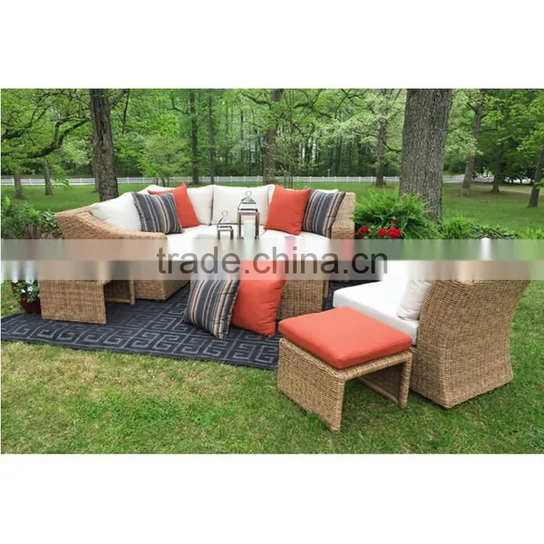 Latest Design Used Sectional Sofas Outdoor Rattan Weave Garden Sofa Set photo-3