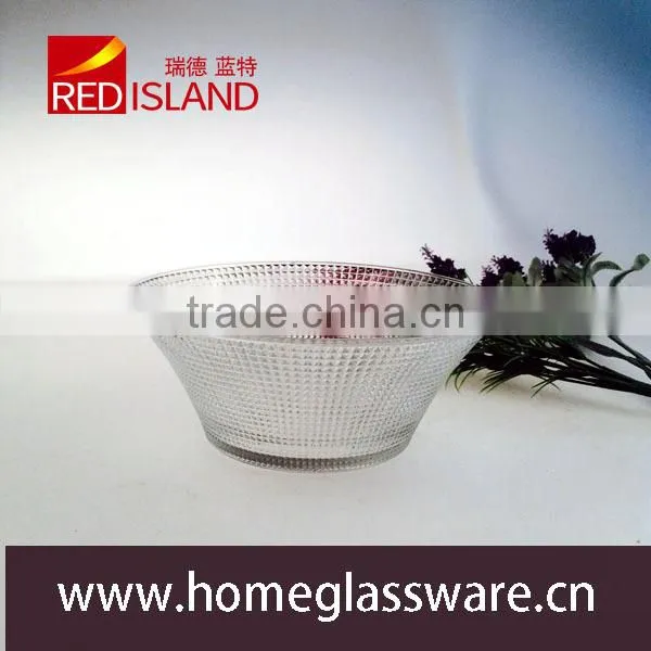 Wholesale 2016 Hotsale Salad Glass Bowl, Hight White Matrix Type Glass Bowl photo-2