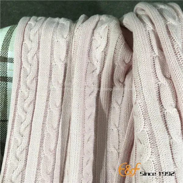 Classic Cable Acrylic Knitted Throw Blanket photo-4