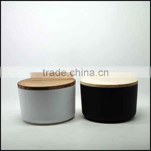 20oz Large Sprayed Colored Candle Jars Matte Black Glass Candle Holder photo-2