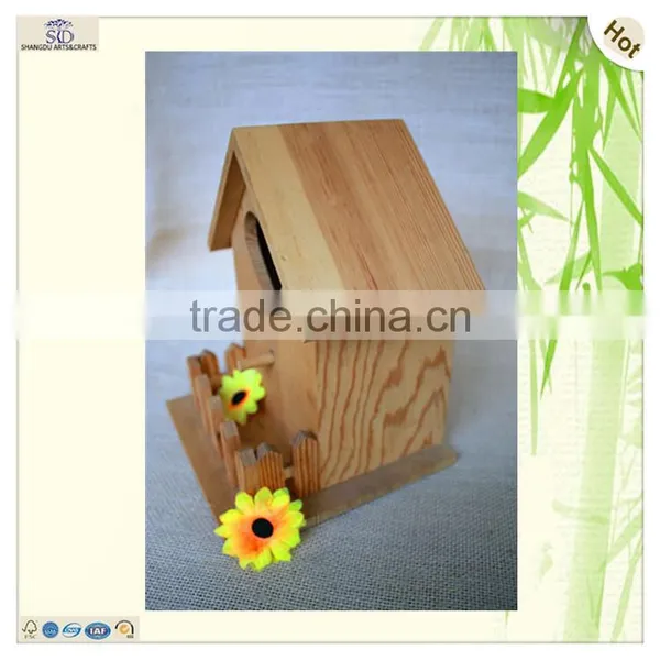 Love Gift Pine Wood Bird Garden Cage House photo-2