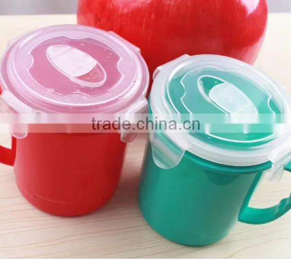 2016 New Plastic Lock Cup With Handle/Pastic Glass Tumbler With Lid photo-4