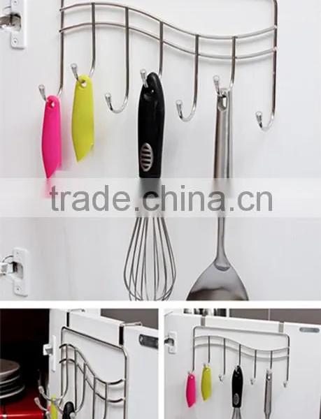 Hooks for Clothes Hanger Stainless Steel Hanging Hook for Door Cabinet Storage photo-3