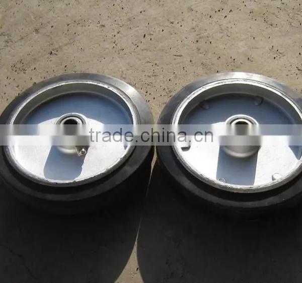 Standard Cart Hand Trolley 8 Inch Metal Rim Powder Solid Wheel photo-2