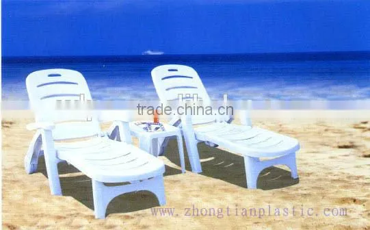 PP Plastic Folding Plastic Lounge Beach Chair photo-2