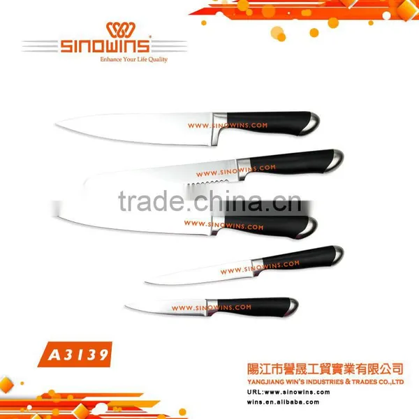 A3139 Super Quality 5pcs Stainless Steel Knife Set With ABS Handle photo-2