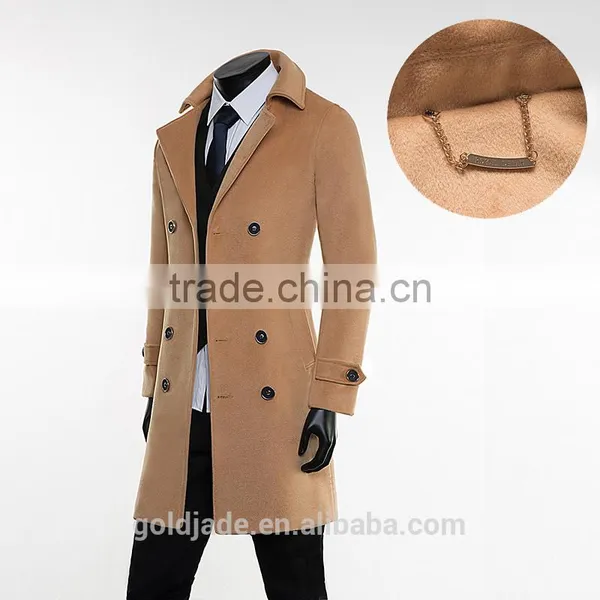 Manufactorying Winter 2016 Man New Fashion Woollen Coat Thermal Man Long Trench Coat photo-3