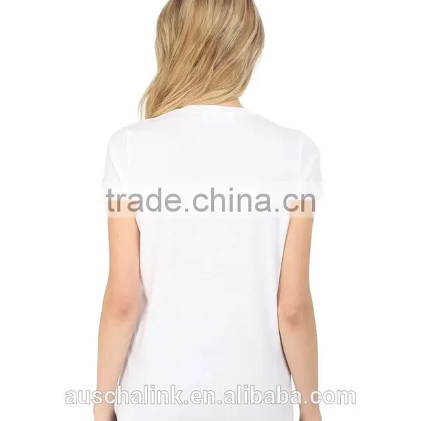 High Quality Women Short Sleeve V Neck Wholesale t Shirts for Sale photo-4