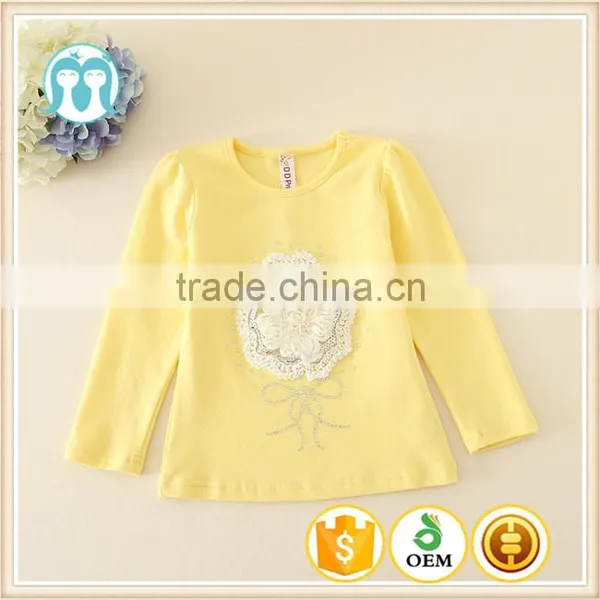 2015 Fashion Children's Tee Girls Shirt Plain Newest Design Shirts for Child of 110-140cm photo-3
