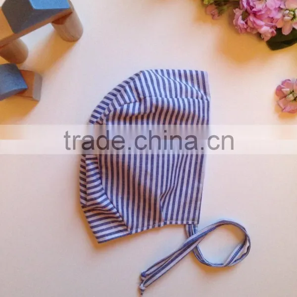 Soft Cotton Reversible Baby Bonnet Hat Handmade Clothing Manufacturers Overseas photo-3