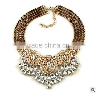 F20001N European Style Charm Necklace Water Drop Pattern Flower Necklace photo-3