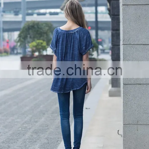 Casual Blouse for Young Lady Latest Summer Shirt Loose Style Blouse for Young Ladies photo-3