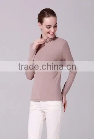 New Style Fashion Long Sleeve Turtleneck Ladies T-shirt Wholesale photo-4