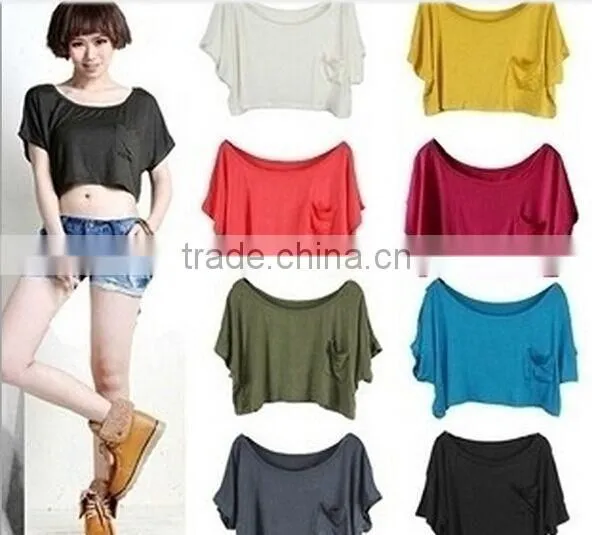 Fashion Women Crop Top Plain photo-2