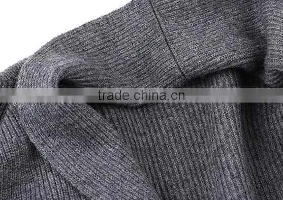 Cool Solid Color Sweater Long Sleeve Knitted Cardigan Men With Best Quality photo-6