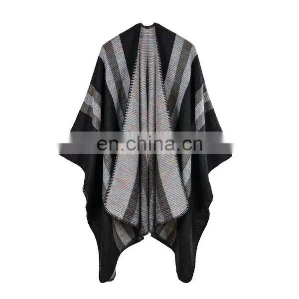 Womens Winter Stamp Cashmere Fringed Shawl Ladies Cashmere Shawls Winter Scarves Capes Cloaks photo-2
