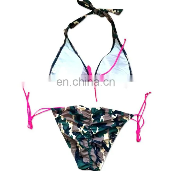 OEM Accept Women Bikini Contest Sexy Camouflage Swimwear photo-2