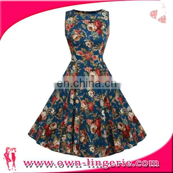 Sexy Lady Vintage Dress Retro Swing Rockabilly Pinup Party Floral Dress photo-3