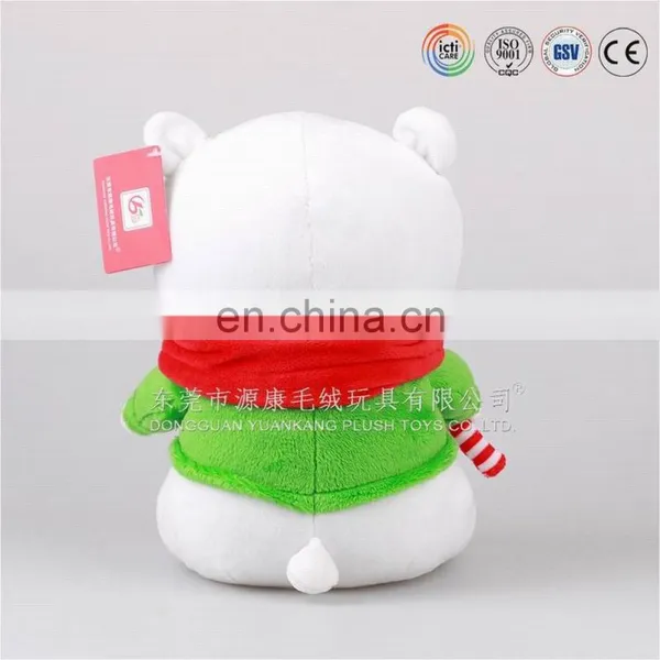 25cm Plush Polar Bear Toy With Scarf Wholesale for 2016 Christmas photo-3