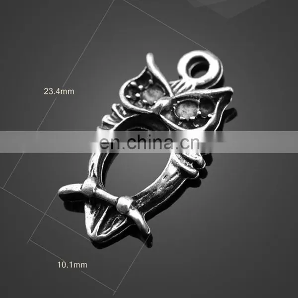 Wholesale Bronze Animal Owl Shape Pendant Alloy Pendant Jewelry Accessories photo-3