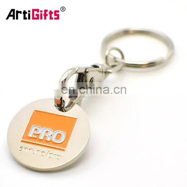 Metal Souvenir Custom Trolley Caddy Coin Keychain photo-4