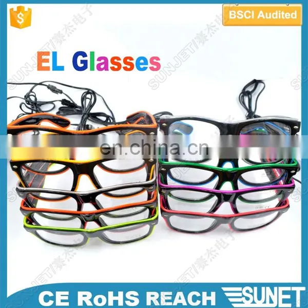 Promotion Gift Best Wholesale Items 10 Colors Available Glow Orange EL Led Light Glasses Party photo-5