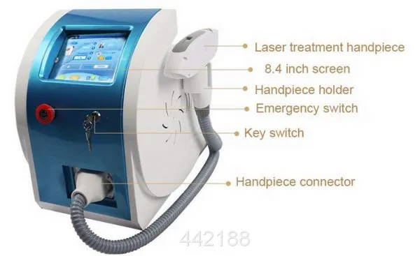 Portable nd Yag Laser 532nm 1064nm 1320nm Pigment Ink Removal Tattoo Removal Skin Whitening photo-2