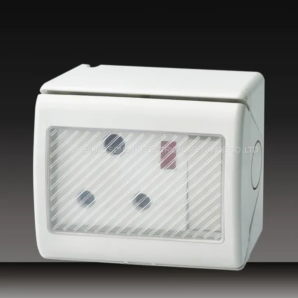 Waterproof Push Button Wall Switch Socket With Protected Cover photo-5