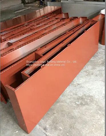 Shaped Aluminum Veneer Oak Grain Shopping Mall photo-3