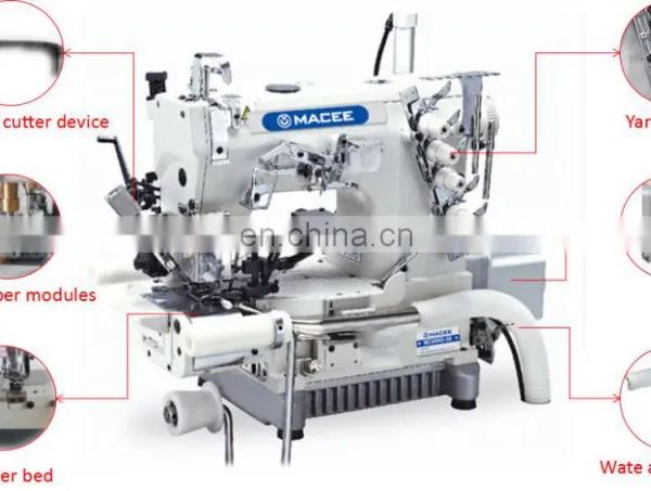 MC 600D-38UT Direct Drive Right Cutter Cylinder-Bed Interlock Sewing Machine With AutoTrimmer and Roller photo-4