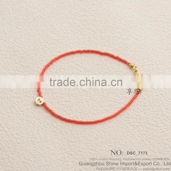 2015 Fashion Jewelry Seed Bead Bracelet With Alloy Letter Charm Bracelet photo-3