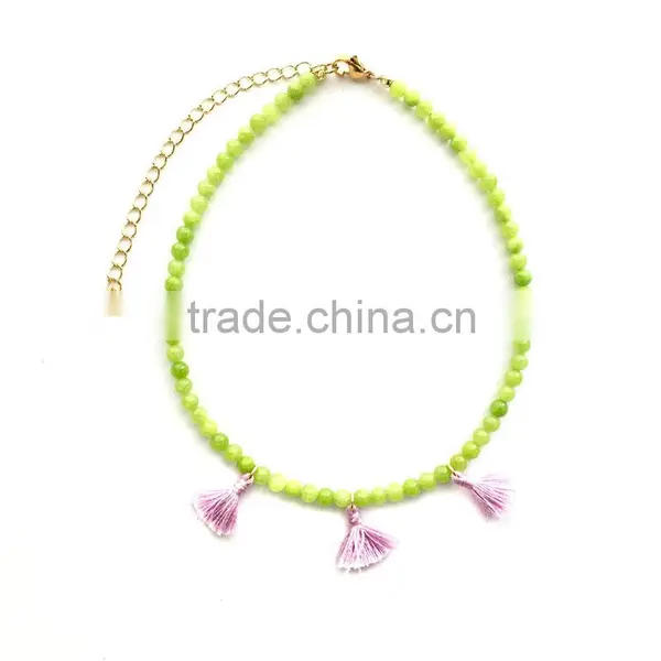 DC03-25 New Arrival Bead Jewellery Bead Chain Necklaces Designs Custom Logo Necklaces photo-3