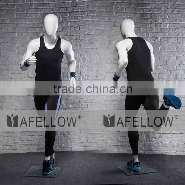 Fiberglass White Sports Mannequin Abstract Men Mannequin PB5-W2 photo-3