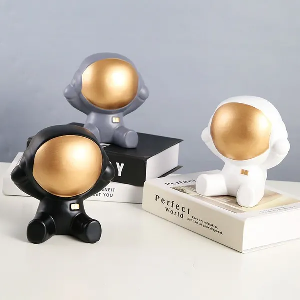 Lovely Cute Figure Spaceman Dining Room End Table Hand Painted Ceramic Art photo-4