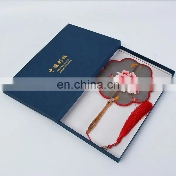 Chinese Style Multi-pattern Silk Embroidery Painting Handmade Fan With Wooden Handle and Tassel Pendant As Decorative Ornaments photo-4