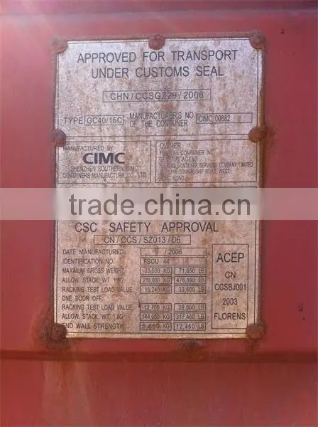 China Supplier 20ft/40ft/40ft HC/HQ 2nd Hand Dry Cargo Container High Standard Good Prices for Sale photo-5