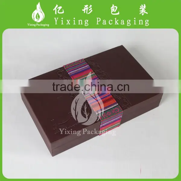 Hinged Brown Luxurious Leather Chocolate Boxes photo-3