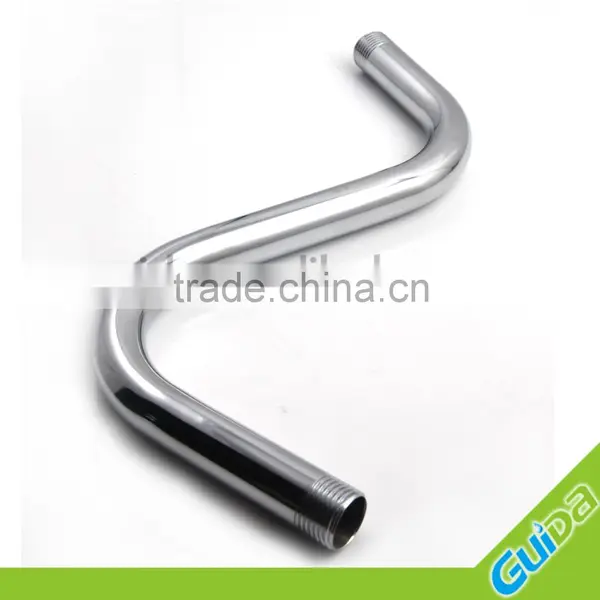 Brass Polished Chrome Solid Brass S-Shaped Shower Arm photo-2