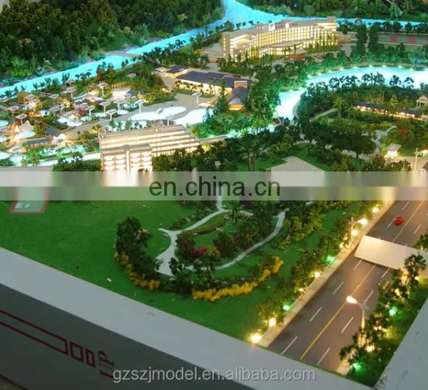 Nice Resort House Model for Display, Overview Miniature Building Model photo-3