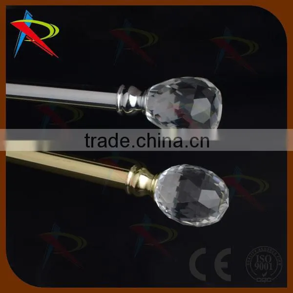 Adjustable Modern 19mm Metal Meeting Room Window Curtain Pole Finial photo-2