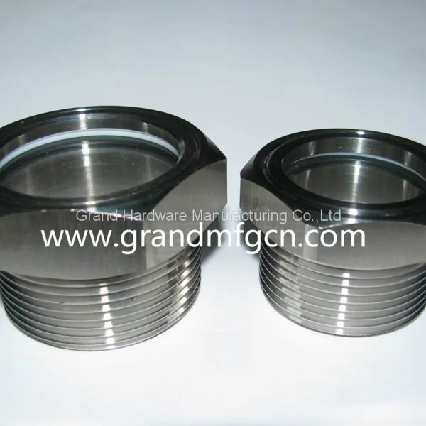 NPT1 1/4 INCH Stainless Steel 304 Oil Sight Glass Oil Level Checking View Ports in Stock photo-5