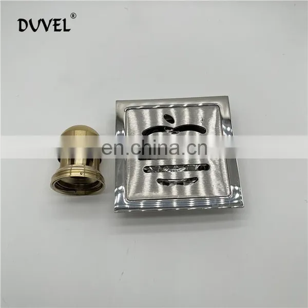 Wholesale Square Stainless Steel Apple Grid Grating Shower Drain Stopper Floor Drain Cover photo-3