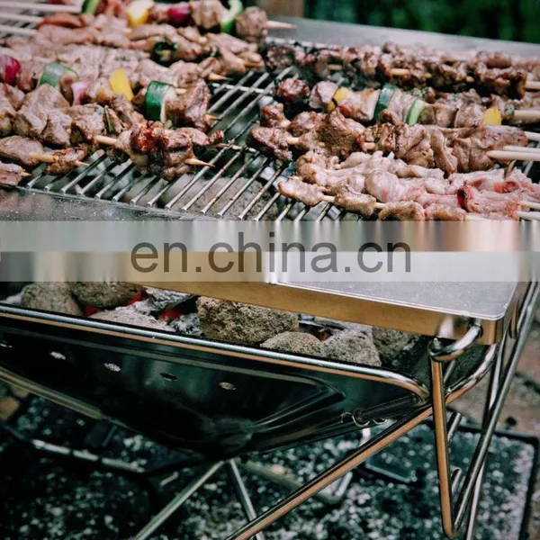 Charcoal Grill Used in Multi-scene Camping Parties Rectangular Portable Folding BBQ Grill photo-4