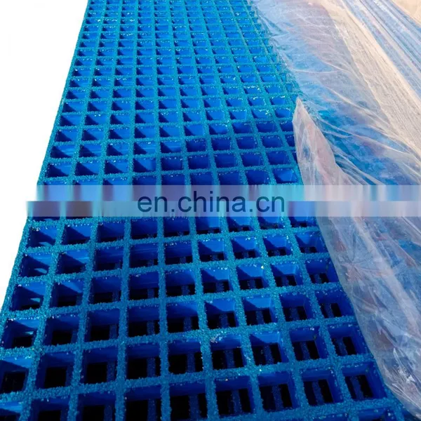 High Strength Durable GRP/FRP Molded Mesh Walkway Floor Grating Plastic Fiberglass Anti-slip Grate photo-3