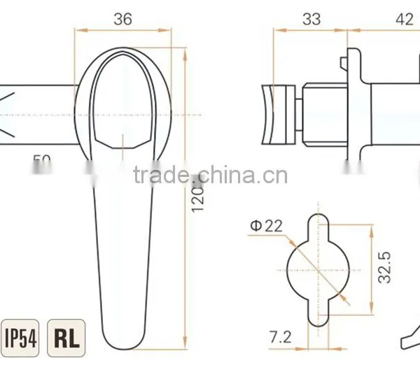 2015 FEILEI MS308-2 New Design Zinc Alloy Waterproof/ Dustproof Cabinet/gate/door Handle Lock With Cover photo-5
