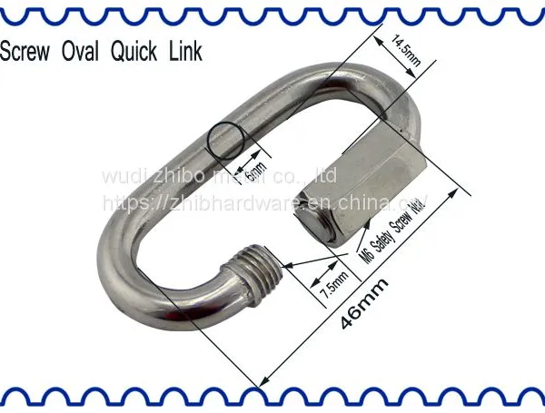 Stainless Steel 316 Carabiner Quick Link Hook Carabiner Hook Keychain M3.5/4/5/6/7/8/9/10/11/12/14 photo-2