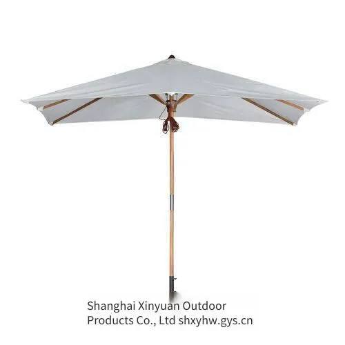 Solid Wood Furniture Umbrella Suitable for Hotels, Restaurants and Cafes. Outdoor Rectangular Teak Patio Umbrella photo-2